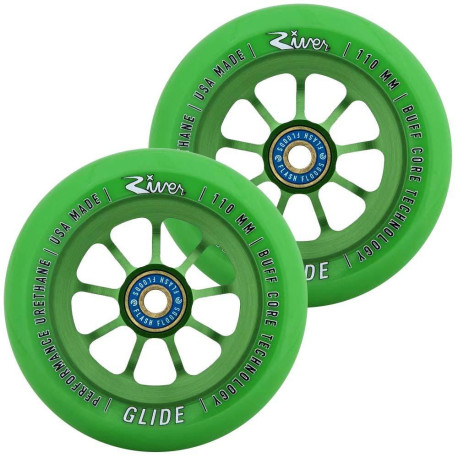 Scooter Roues River Wheels Naturals Glide Pro 2-Pack 110mm - Emerald 2024  - Roues