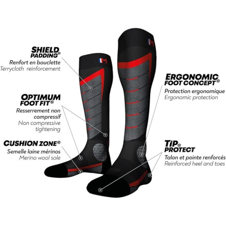Monnet Access - Chaussettes de Ski Black 2022