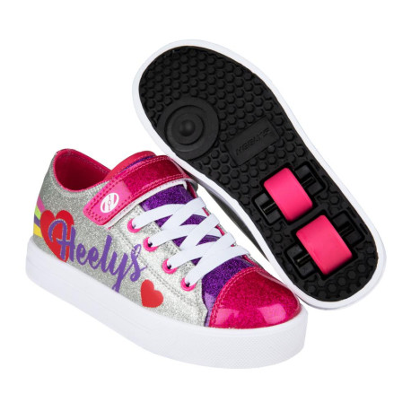 Schuhe mit Rollen Heelys X2 Snazzy Silver/Rainbow/Heart 2022