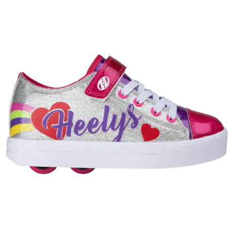 Schuhe mit Rollen Heelys X2 Snazzy Silver/Rainbow/Heart 2022