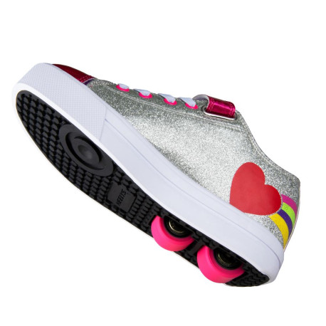 Schuhe mit Rollen Heelys X2 Snazzy Silver/Rainbow/Heart 2022