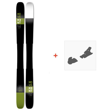 Ski Movement Fly Two 115 2021 + Ski Bindungen  - Pack Ski Freeride 111-115 mm