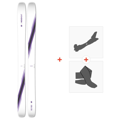 Ski Movement Go 106 W Ti 2024 + Fixations de ski randonnée + Peaux