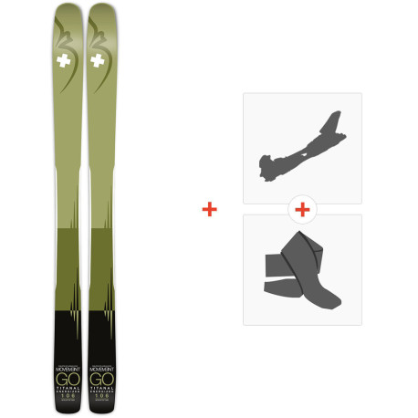Ski Movement Go Titanal 106 2020 + Fixations ski de rando + Peaux  - Freeride + Rando