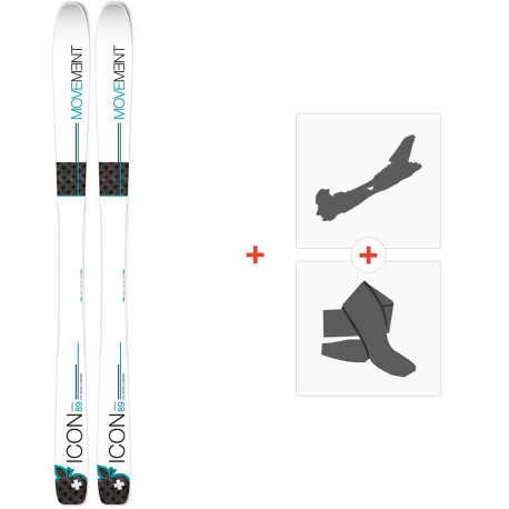 Ski Movement Icon 89 W 2020 + Touring Ski Bindings + Climbing Skins  - All Mountain + Touring