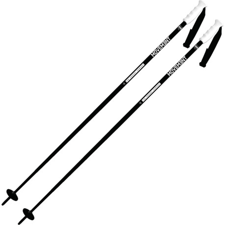 Bâtons de Ski Movement Branded Alu Poles Black/White 2025 