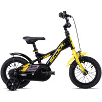 Scool XXlite Steel 12 Black Yellow Matt Komplettes Fahrrad 2020 -
