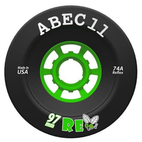 Abec11 ReFly 97mm Black 74A 2022 - Longboard Rollen