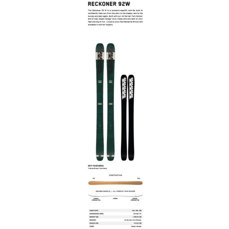 Ski K2 Reckoner 92 W 2024 
