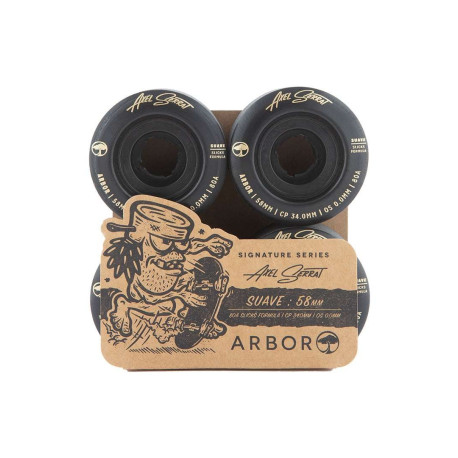 Roues de longboard Arbor Suave Axel Serrat Black 58mm 2023