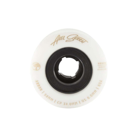 Longboard wheels Arbor Suave Axel Serrat 80 White 2026  - Longboard Wheels