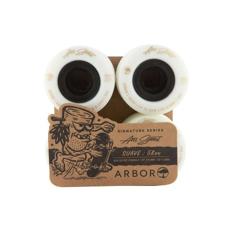Longboard Rollen Arbor Suave Axel Serrat White 58mm 2023