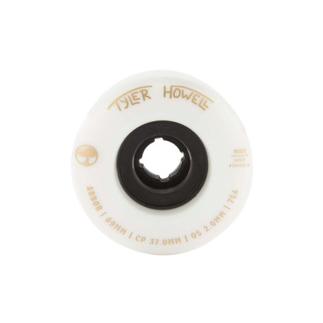 Roues de longboard Arbor Vice Tyler Howell White 75a 2026  - Roues Longboard