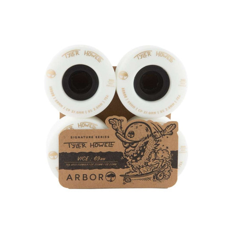 Longboard wheels Arbor Vice Tyler Howell White 75a 2026  - Longboard Wheels