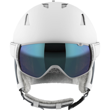Salomon Skihelm Mirage Photo White Silver 2022