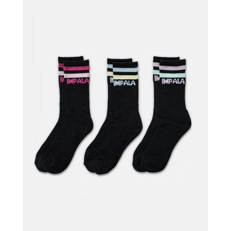 Chaussettes De Ville Ou A Roulettes Impala Stripe Sock 3Pk 2023