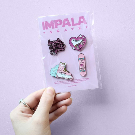Outils de patinage en ligne Impala Skate Enamel Pin Pack Assorted 2023