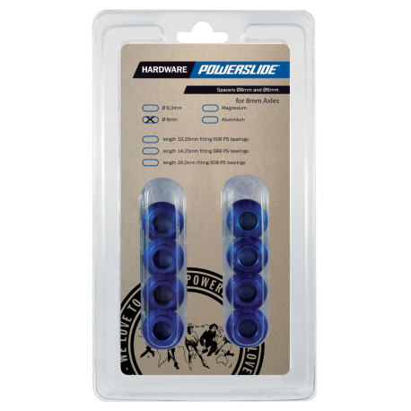 Inline -Skate -Zubehör Powerslide AL Spacer 8-Pack 2023