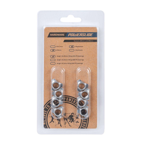 Inline -Skate -Zubehör Powerslide Mg Spacer 8-Pack 2023