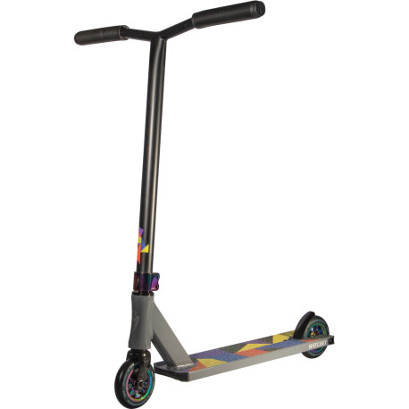 Trotinette Freestyle North Scooters Hatchet Pro Dark Grey & Oilslick 2021  - Trottinette Freestyle Complète