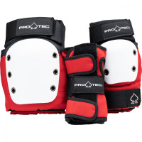 Pro-Tec Pads Street Gear Junior 3 Pack Red/White/Black 2022