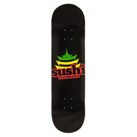 Skateboard Deck Only Sushi Pagoda Logo Black 2023
