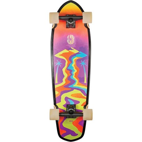 Komplettes Cruiser-Skateboard Globe Big Blazer 32\\" Melted Mountains 2026  - Cruiserboards im Holz Complete