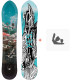 Snowboard Yes 420 Powderhull 2023 + Fixations de snowboard - Pack Snowboard Homme