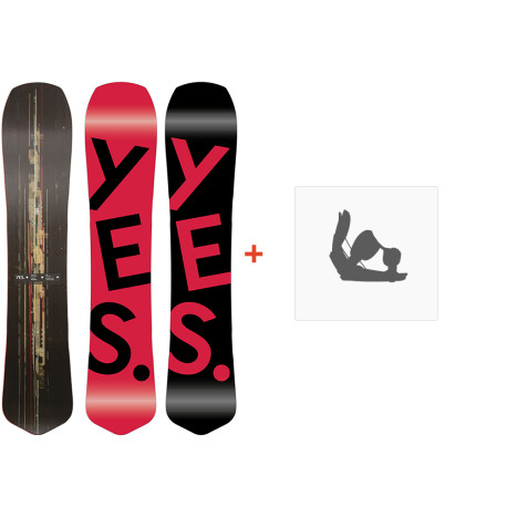 Snowboard Yes Optimistic 2022 + Snowboard bindings - Men's Snowboard Sets