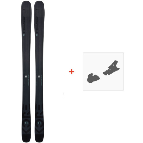 Ski Head Kore 91 W 2022 + Fixations de ski - Ski All Mountain 91-94 mm avec fixations de ski à choix