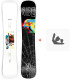 Snowboard Ride Burnout 2022 + Fixations de snowboard - Pack Snowboard Homme