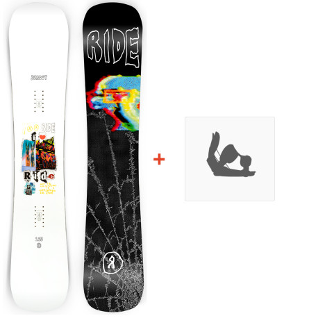 Snowboard Ride Burnout 2022 + Fixations de snowboard - Pack Snowboard Homme