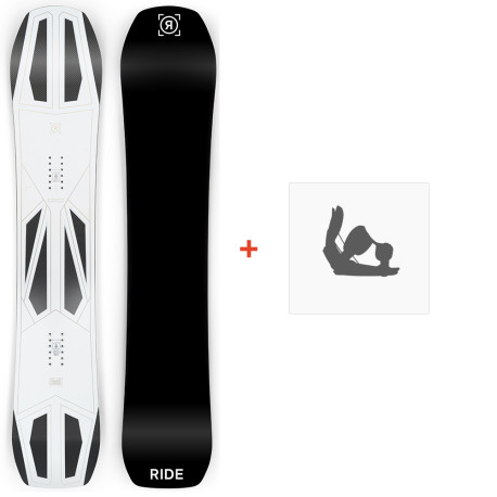 Snowboard Ride Commissioner 2022 + Fixations de snowboard - Pack Snowboard Homme