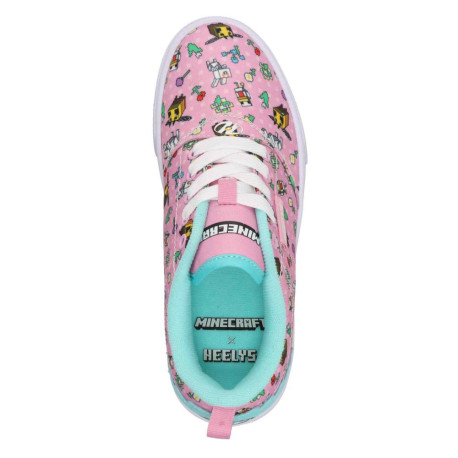 Chaussures à roulettes Heelys X Minecraft Light Pink / Blue Lagoon 2024 