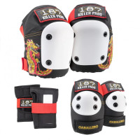 Schutzset 187 Killer Pads Jr. Six Caballero Black/ Red/ Gold 2023