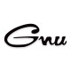Gnu Gnu Script Diecut Sticker 2025 