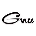 Gnu Gnu Script Diecut Sticker 2025 