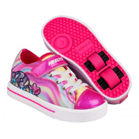Schuhe mit Rollen Heelys X2 Snazzy Hot Pink/Multi Heart Swirl Nyl 2022 - HX2 für Mädchen