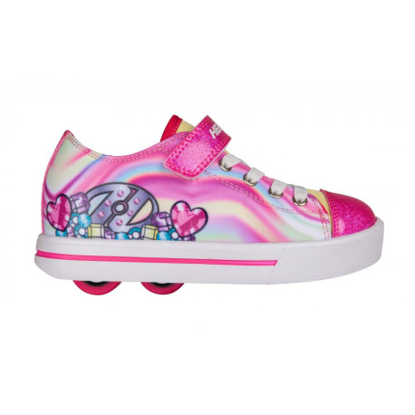Schuhe mit Rollen Heelys X2 Snazzy Hot Pink/Multi Heart Swirl Nyl 2022 - HX2 für Mädchen