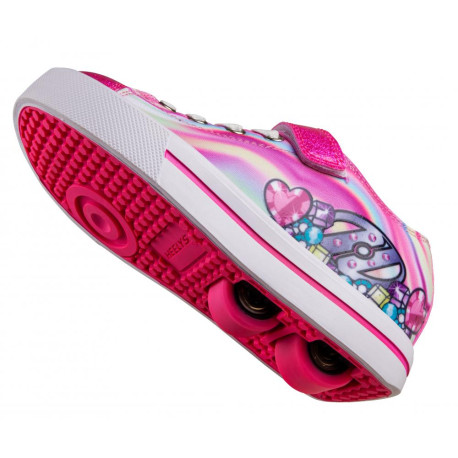 Schuhe mit Rollen Heelys X2 Snazzy Hot Pink/Multi Heart Swirl Nyl 2022 - HX2 für Mädchen