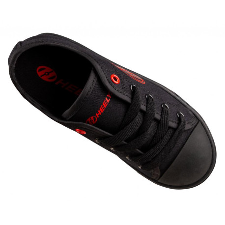 Chaussures à roulettes Heelys X2 Classic Black/Red Logo Canvas 2022 - HX2 Garcons