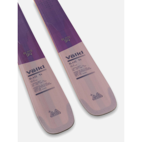 Ski Volkl Blaze 94 Rose Flat 2026  - Ski sans fixations Homme