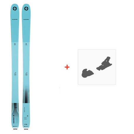 Ski Blizzard Zero G 095 Flat Blue 2022 + FIxations de ski 