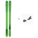 Ski Blizzard Zero G 095 Flat Green 2022 + FIxations de ski 