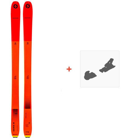 Ski Blizzard Zero G 095 Flat Orange 2022 + FIxations de ski 