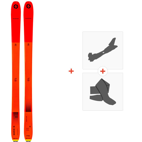Ski Blizzard Zero G 095 Flat Orange 2022 + Touren Skibindungen + Felle 