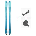 Ski Blizzard Zero G 95 Flat Blue 2021 + Touring Ski Bindings + Climbing Skins 