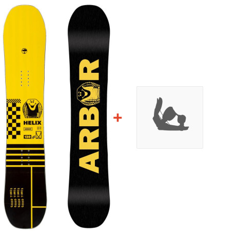 Snowboard + Bindings Arbor Helix 2020  - Pack Snowboard Junior