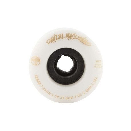 Longboard Rollen Arbor Vice Daniel Macdonald White 69mm 2023 