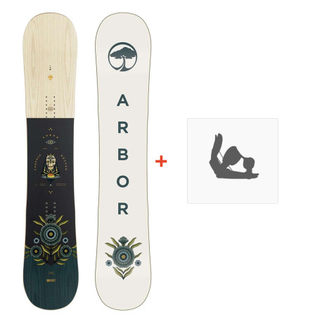 Snowboard + Bindings Arbor Cadence Rocker 2023 + Bindings  - Women's Snowboard Sets